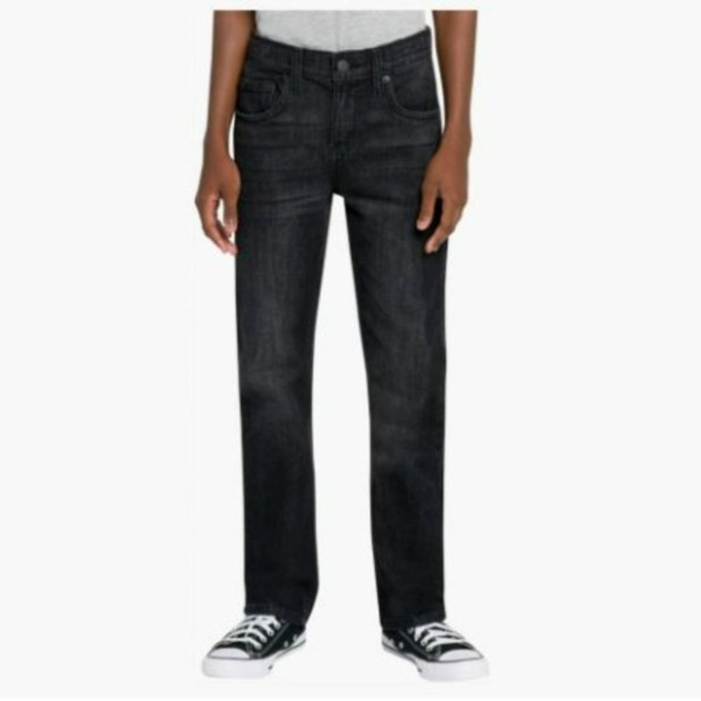 514? STRAIGHT FIT BIG BOYS JEANS Size 12 - Black Wash